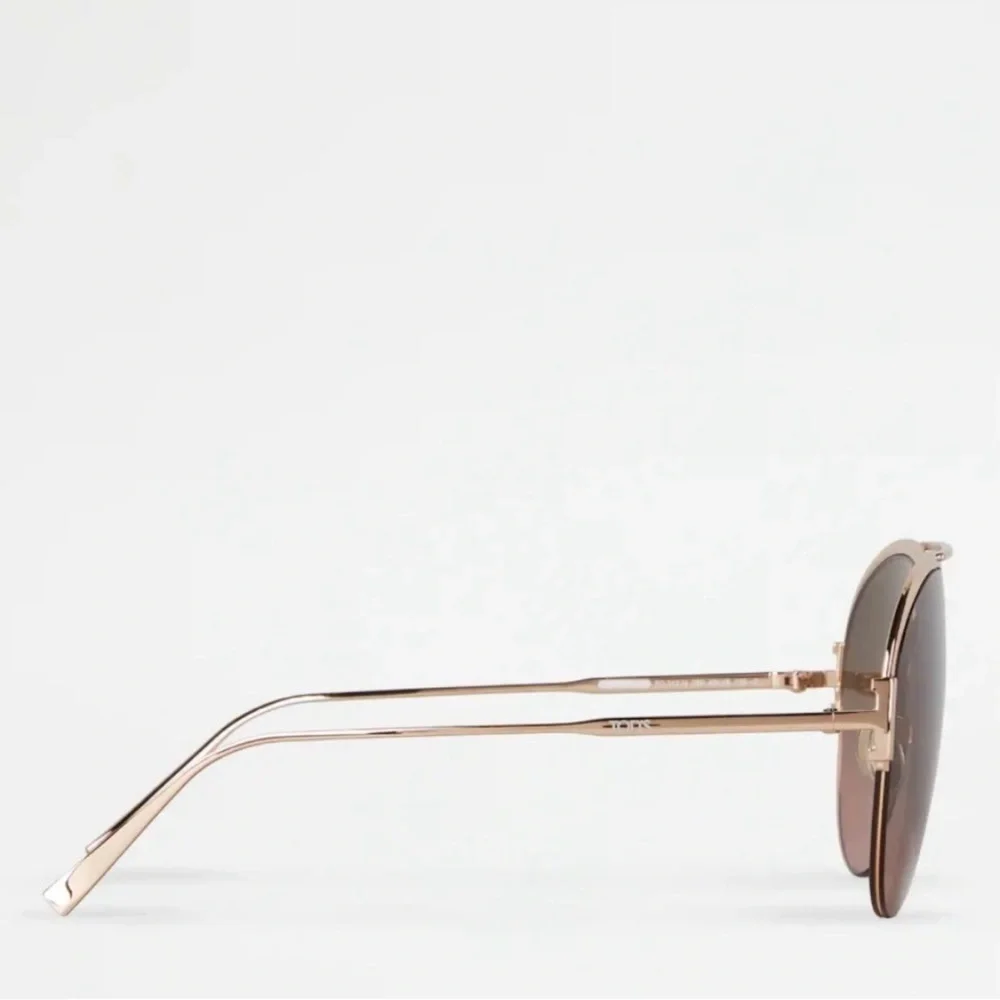 NWT TOD'S Pilot Sunglasses, gold